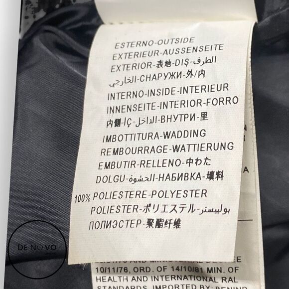 Stile Benetton Men's Quilted Detachable Hood Neckwarmer Parka Jacket 46 Black - Picture 8 of 9